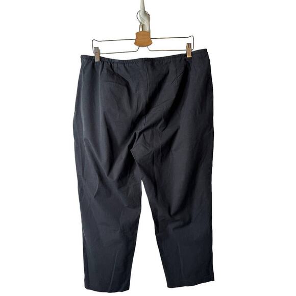 Eileen Fisher Plus 1X Gray Side Zip Organic Stretch Cotton Slim Ankle Pant (A) - Picture 5 of 9